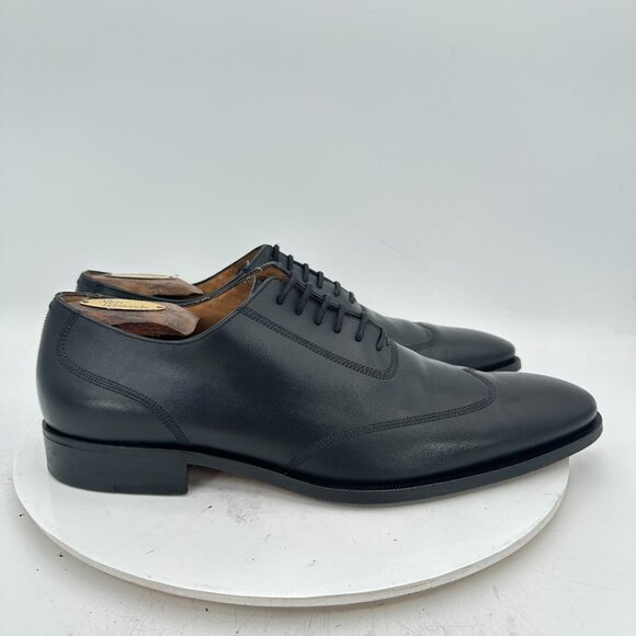 Gucci Men Size UK 9D US 9.5 Black Leather Whole Cut Lace Up Oxford Dress Shoes - Picture 4 of 12